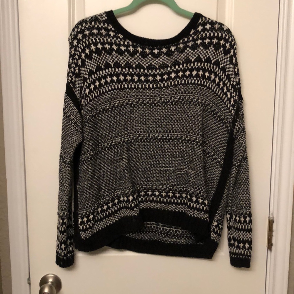 Black and white sweater